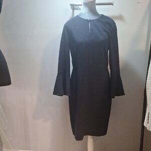 Anne Klein Elegant Black Bell Sleeve Dress